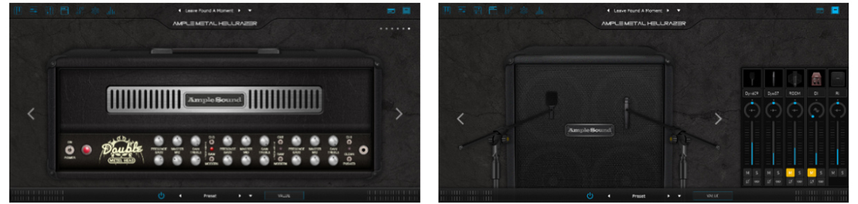 Ample Metal Hellrazor Amp and Cabinet GUI