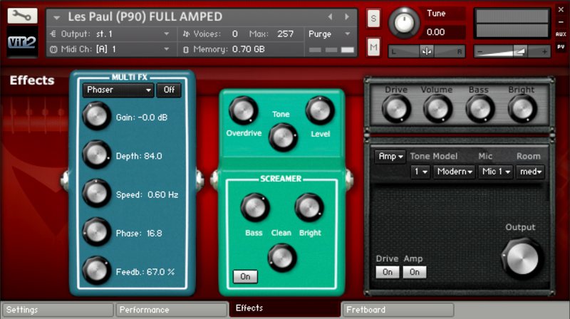 Amp and EFX Page