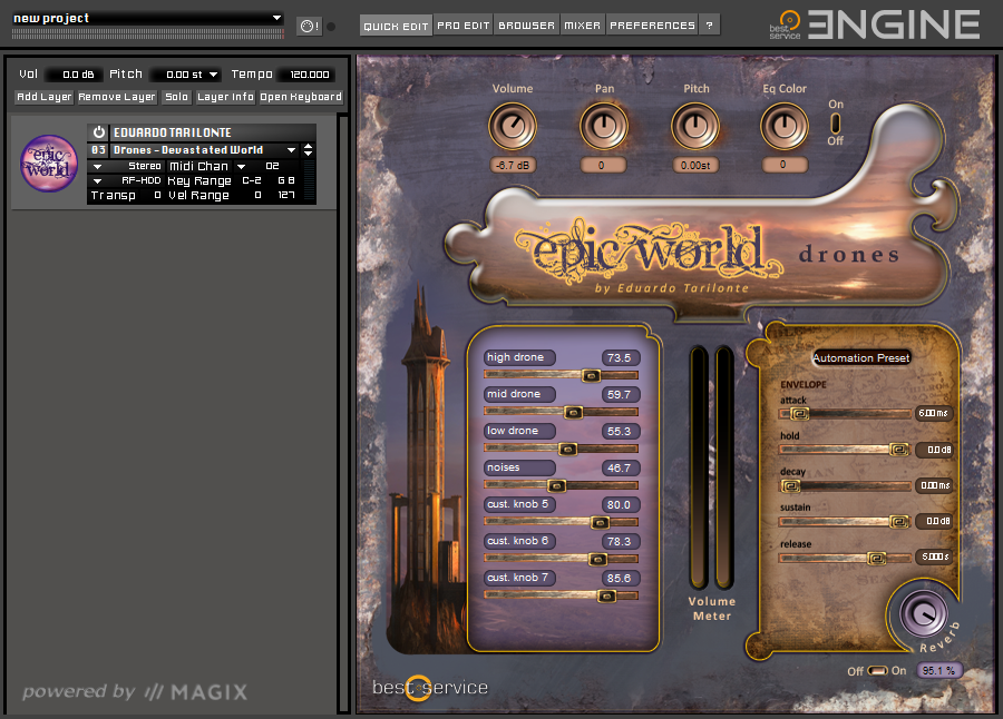 Epic World Screenshot Main Page