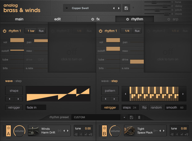  Analog Brass and Winds Rhythm GUI