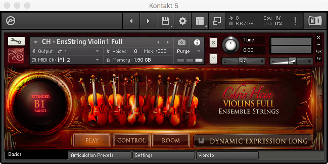 Violin GUI Screen