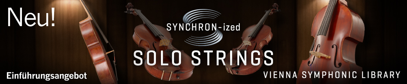 Banner VSL SYNCHRON-ized Solo Strings Einführungsangebot