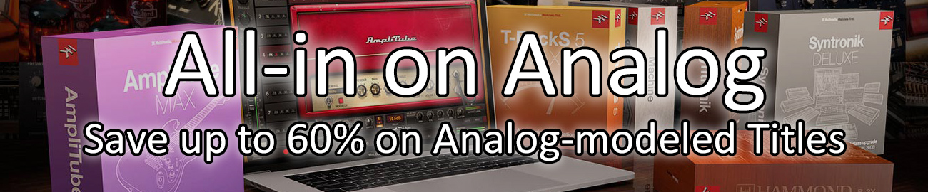 Banner IK Multimedia - All-in on Analog - Up to 60% OFF