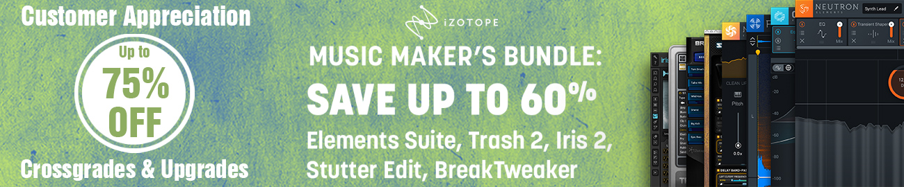 Banner iZotope May Offers