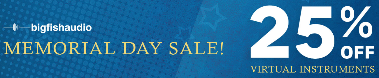 Banner Big Fish Audio - Memorial Day Sale