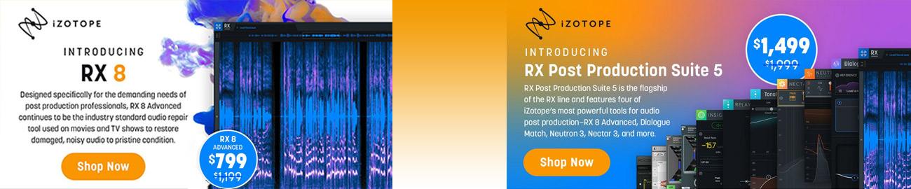 Banner iZotope RX 8 & RX PPS 5 Einführungsangebot