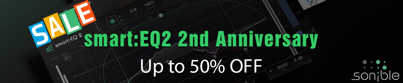 Banner SONIBLE smart:EQ2 2nd Anniversary Sale