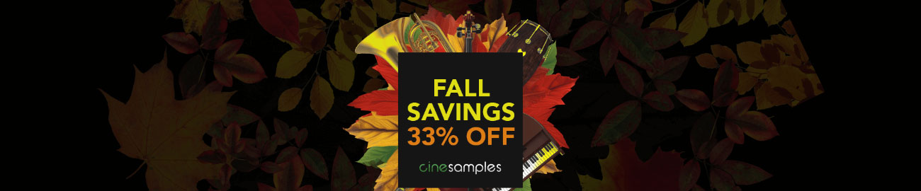 Banner Cinesamples: Fall Savings 33% OFF