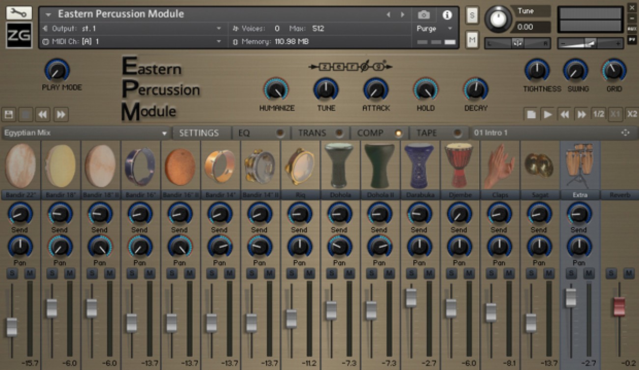 G east. Zero-g Eastern Percussion Module. Percussion VST. VST для перкуссии. Eastern Percussion.