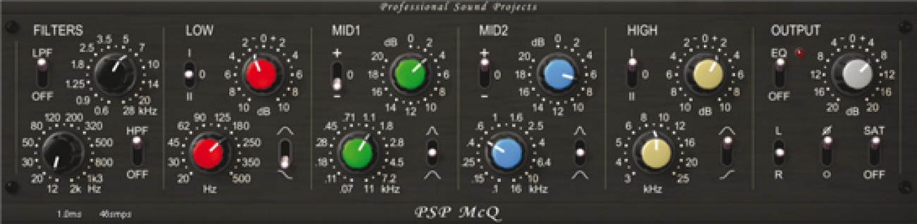 Output off. PSP Audio Saturator. PSP Equalizer.