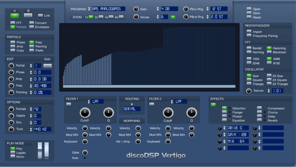 Vertigo Additive Synthesizer Disco DSP EN