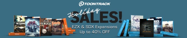 Banner Toontrack: Up to 40% OFF EZX & SDX