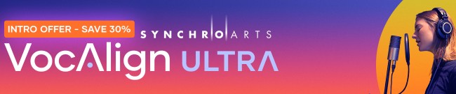 Banner Synchro Arts - VocAlign Ultra - Intro Offer