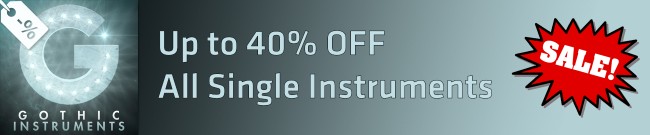 Banner Gothic Instruments Sale - Up to 40% OFF