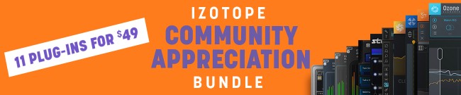 Banner iZotope Community Bundle Special
