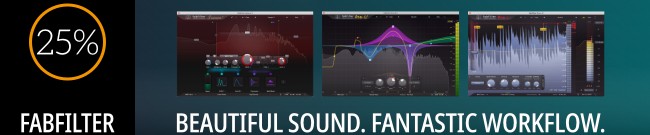 Banner FabFilter - 25% Off all Plugins & Bundles