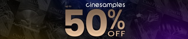 Banner Cinesamples - November Sale - Up to 50% Off