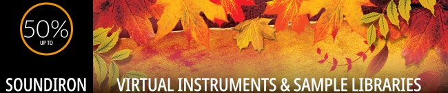 Banner Soundiron Fall Sale - Up to 50% Off