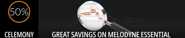 Banner Celemony - 50% Off Melodyne Essential