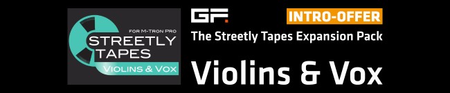 Banner GForce Software - The Streetly Tapes Violins & Vox Intro Offer