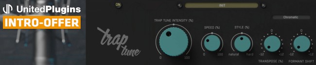 Banner UnitedPlugins - Trap Tune - Intro Offer