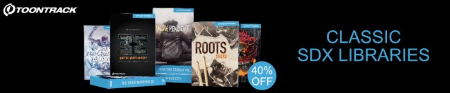 Banner Toontrack - Classic SDX Libraries 40% OFF