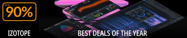 Banner iZotope - Best Deals of The Year - Up to 90 % OFF