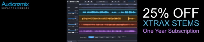 Banner Audionamix - XTRAX STEMS One Year Subscription - 25% OFF
