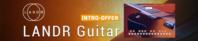 Banner LANDR Guitar Introductory Offer