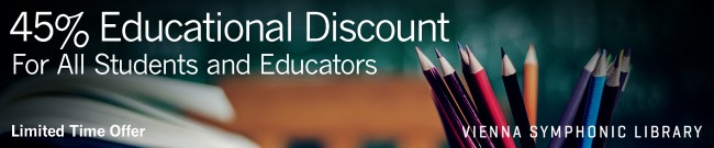 Banner Vienna Symphonic Library 45% Educational Discount