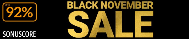 Banner Sonuscore Black November Sale