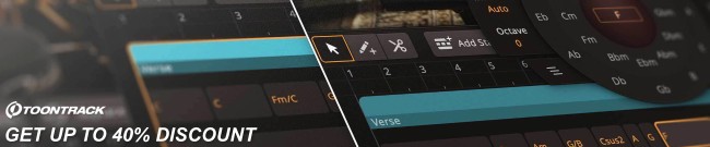 Banner Toontrack - Up to 40% Off