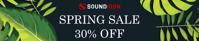 Banner Soundiron 30% Off Spring Sale