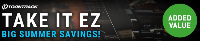 Banner Toontrack Take It EZ - Added Value Offers