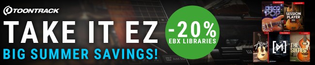 Banner Toontrack Take It EZ - 20% Off EBX Expansions
