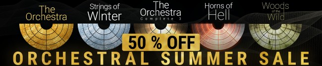 Banner Orchestral Summer Sale - 50% Off