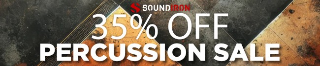 Banner Soundiron Percussion Collection Sale: 35% Off