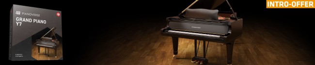 Banner IK Multimedia - Pianoverse - Grand Piano Y7 - Intro Offer