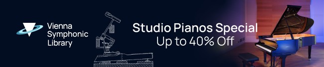 Banner VSL: Studio Pianos Special - Up to 40% Off