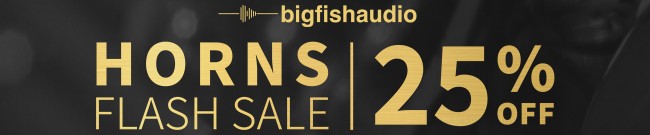 Banner Big Fish Audio Horns Flash Sale