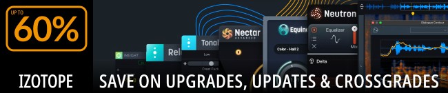 Banner iZotope - Up to 60% Off