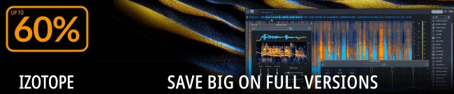 Banner iZotope - Up to 60% Off