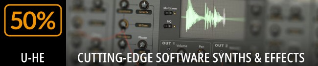 Banner U-He - 50% Off