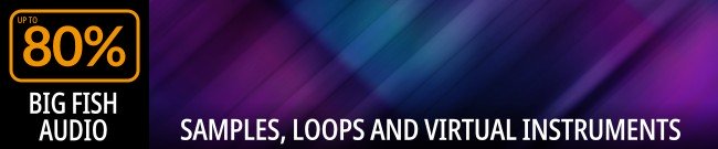 Banner Big Fish Audio - Up to 80% Off