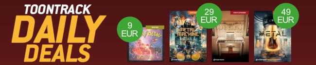 Banner Toontrack Daily Deals - Metal Monday