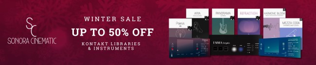 Banner Sonora Cinematic - Holiday Sale - Up to 50% Off