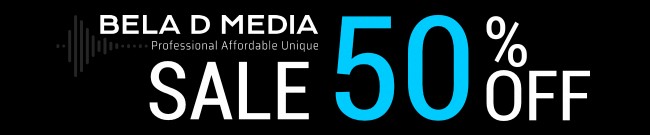 Banner Bela D Media: 50% Off Sale