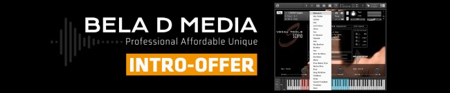 Banner Bela D Media - Vocal Tools Scipio - Intro Offer