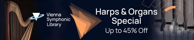 Banner VSL - Harps & Organs Special - Up to 45% Off