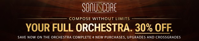 Banner Sonuscore - 30% Off The Orchestra Complete